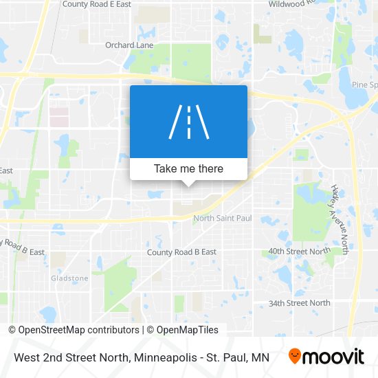 West 2nd Street North map