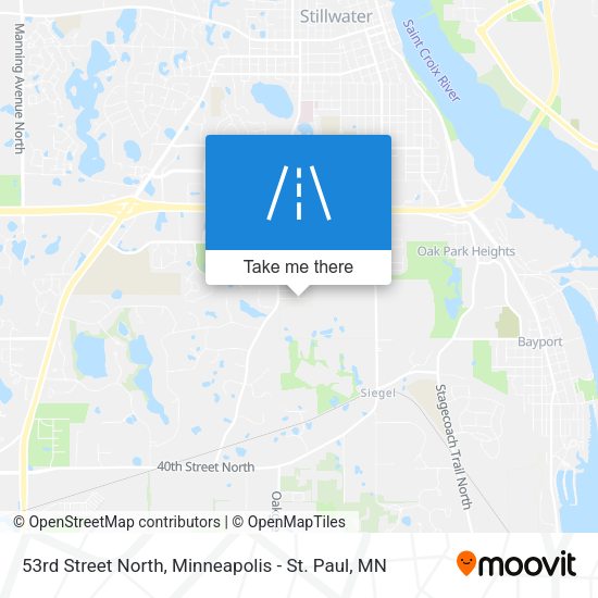Mapa de 53rd Street North