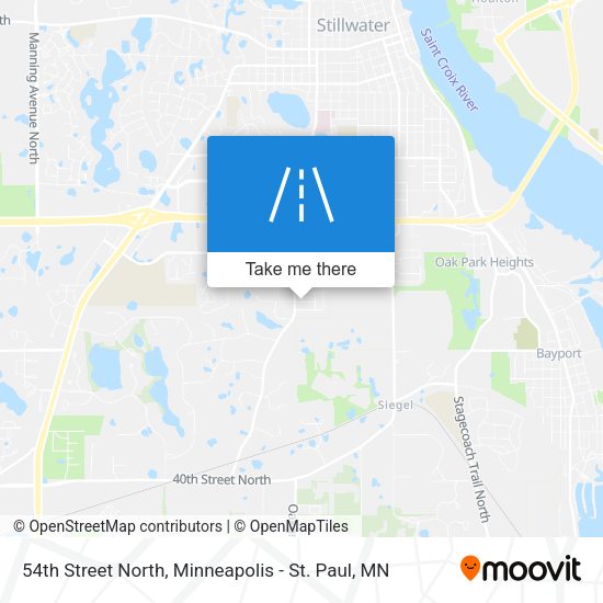 Mapa de 54th Street North