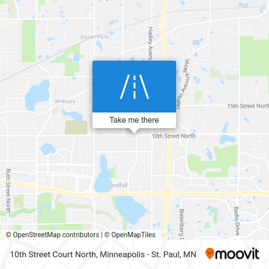 10th Street Court North map