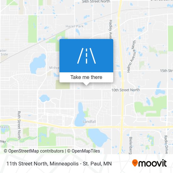 11th Street North map