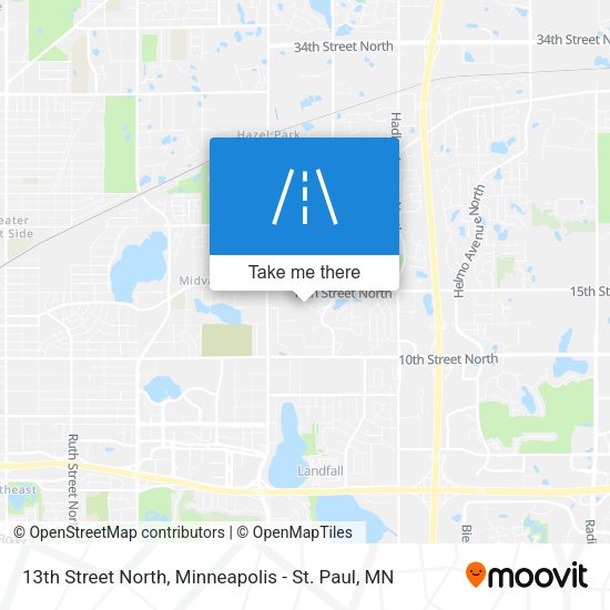 Mapa de 13th Street North