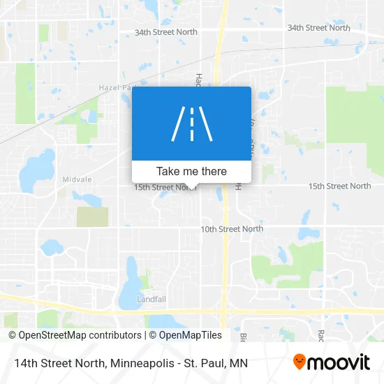 14th Street North map