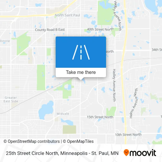 25th Street Circle North map