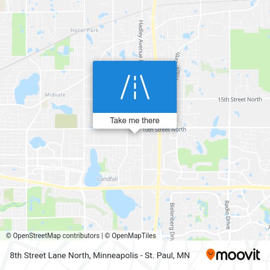 8th Street Lane North map