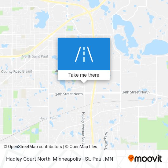 Mapa de Hadley Court North