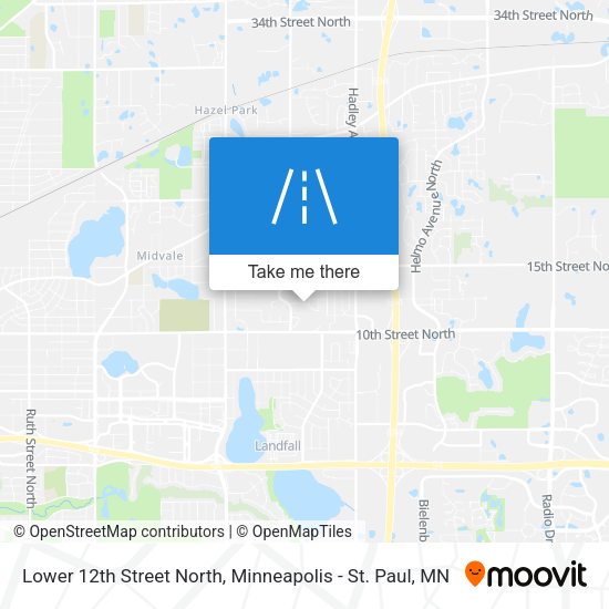 Lower 12th Street North map