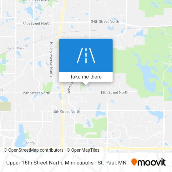 Upper 16th Street North map