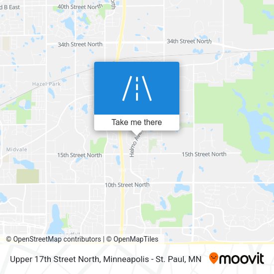 Upper 17th Street North map