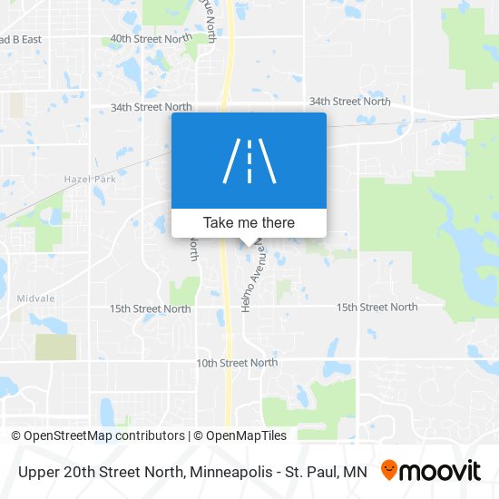 Upper 20th Street North map