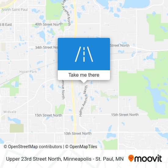 Upper 23rd Street North map