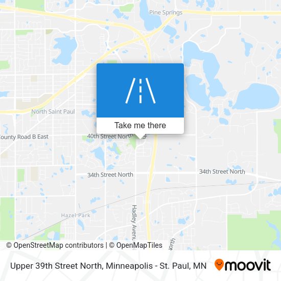 Upper 39th Street North map