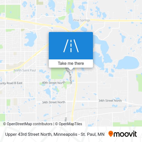 Upper 43rd Street North map