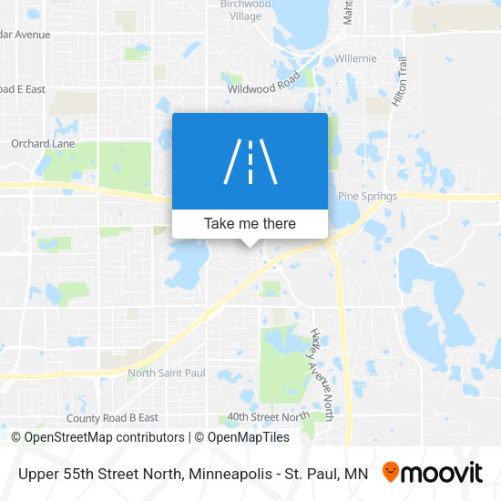 Upper 55th Street North map