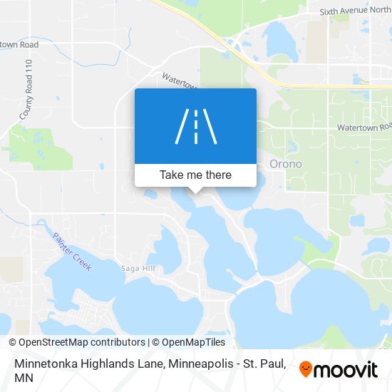 Minnetonka Highlands Lane map