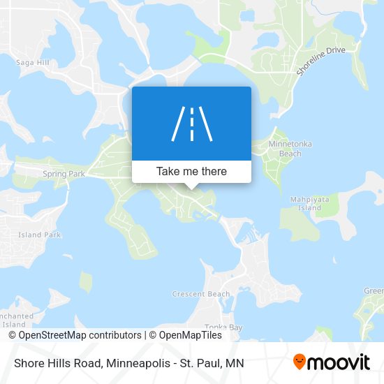 Shore Hills Road map