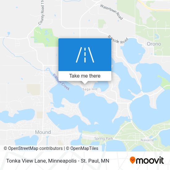 Tonka View Lane map