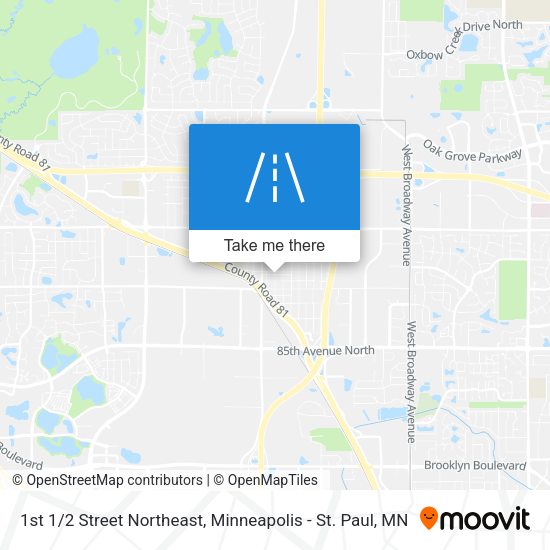 1st 1/2 Street Northeast map