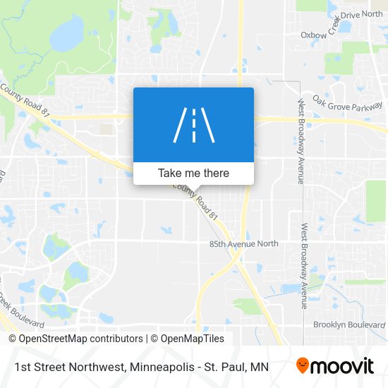 1st Street Northwest map