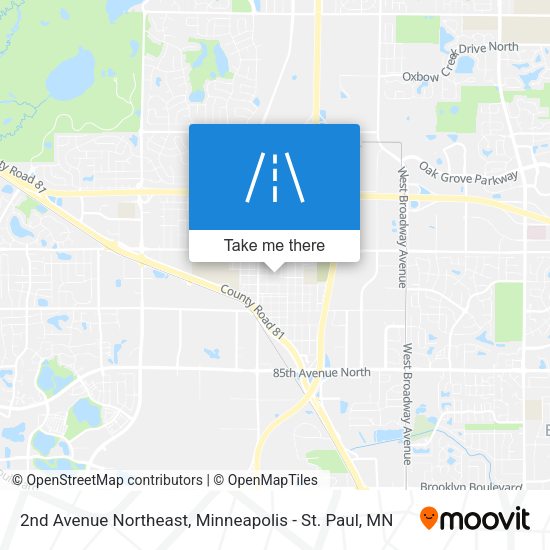 2nd Avenue Northeast map