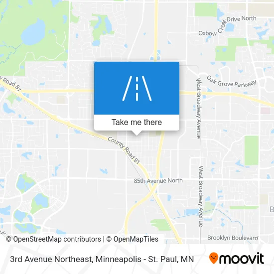 3rd Avenue Northeast map