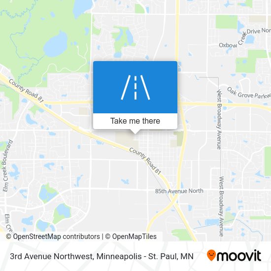 3rd Avenue Northwest map