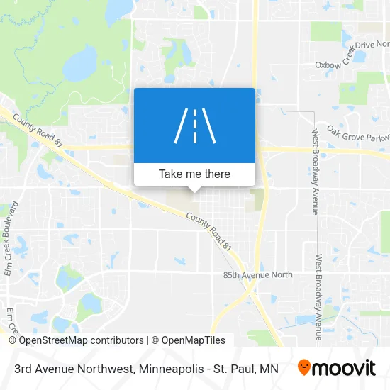3rd Avenue Northwest map