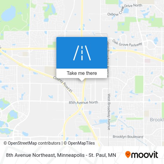 8th Avenue Northeast map