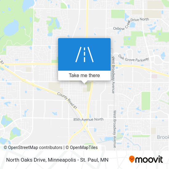 North Oaks Drive map