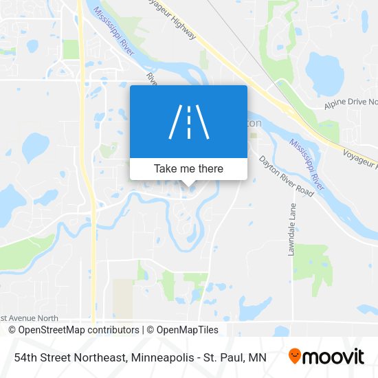 54th Street Northeast map