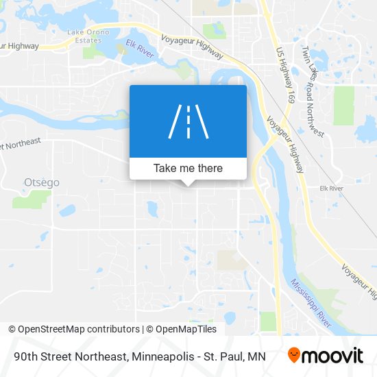 Mapa de 90th Street Northeast