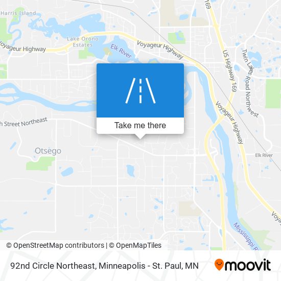 92nd Circle Northeast map