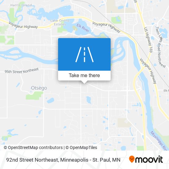 92nd Street Northeast map
