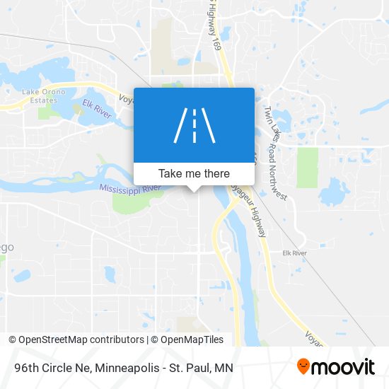 96th Circle Ne map