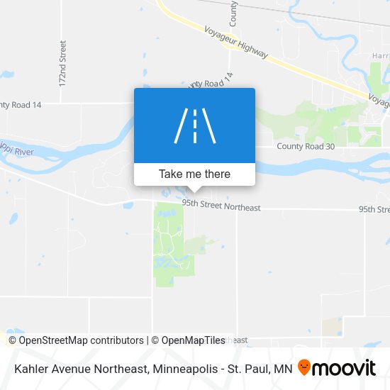 Kahler Avenue Northeast map