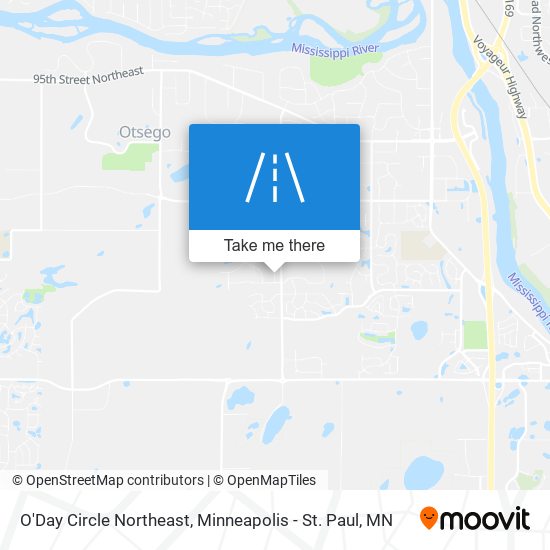 O'Day Circle Northeast map