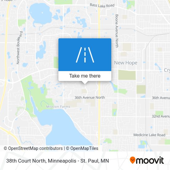 38th Court North map
