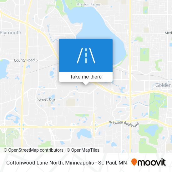 Cottonwood Lane North map