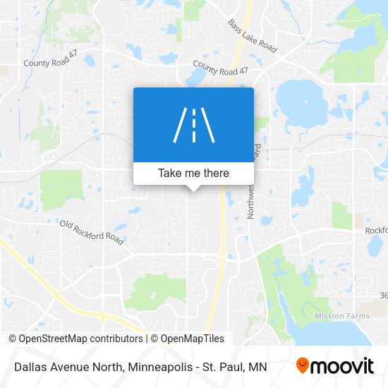 Mapa de Dallas Avenue North