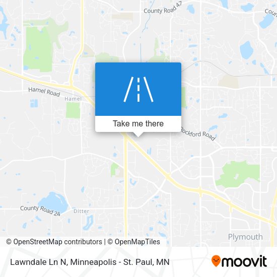 Lawndale Ln N map