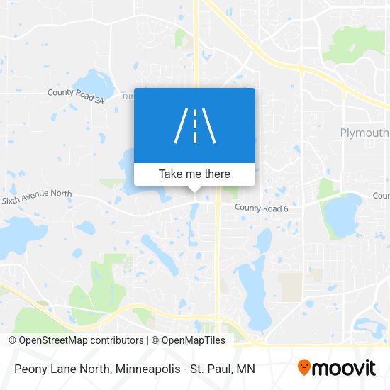 Mapa de Peony Lane North