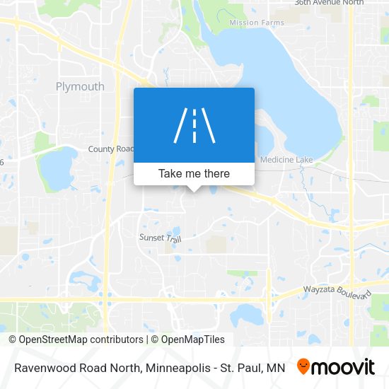 Ravenwood Road North map