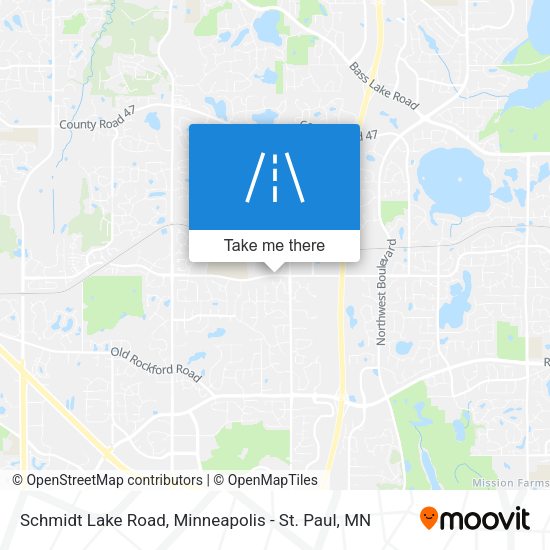 Schmidt Lake Road map