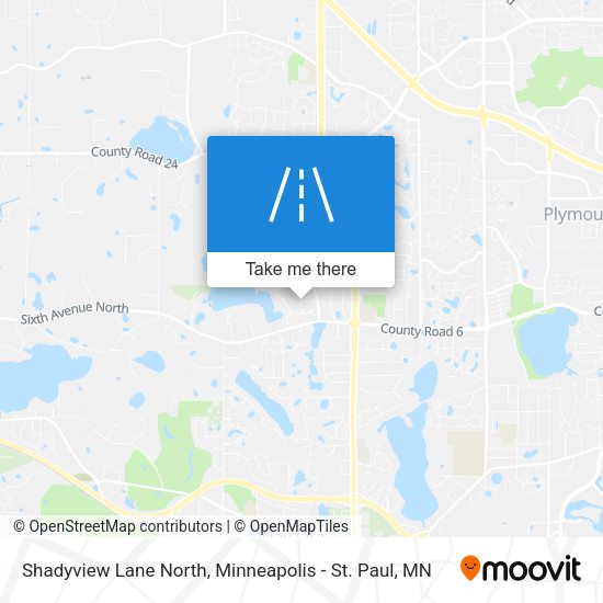 Shadyview Lane North map