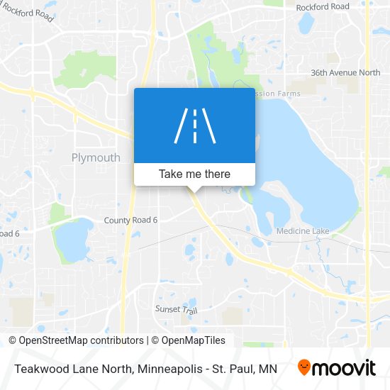Teakwood Lane North map