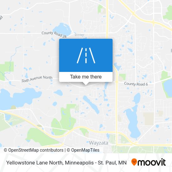 Yellowstone Lane North map