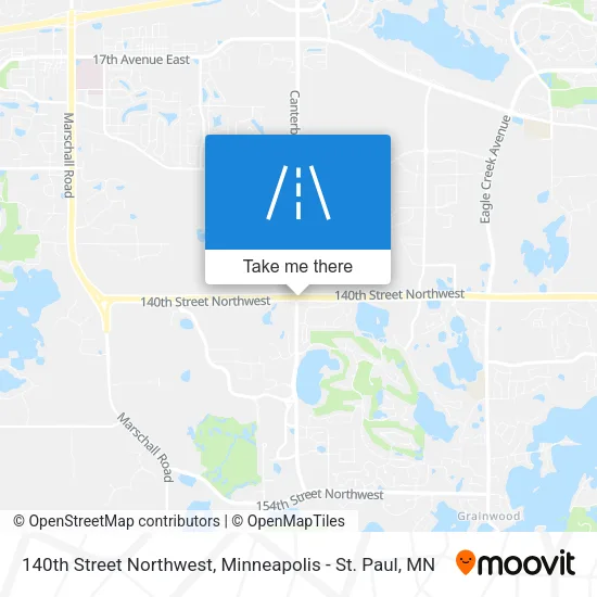 140th Street Northwest map