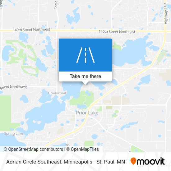Adrian Circle Southeast map