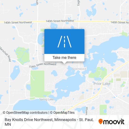 Bay Knolls Drive Northwest map