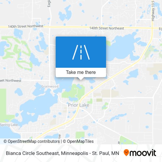Bianca Circle Southeast map